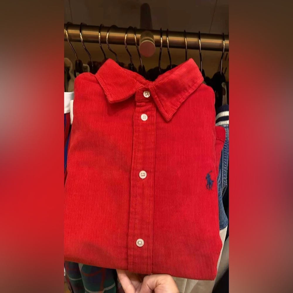 Polo by Ralph Lauren Red Corduroy Button-Down Shirt